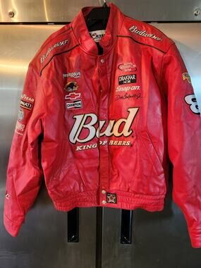 Chase Authentics Dale Earnhardt Jr #8 Budweiser Leather Jacket XL